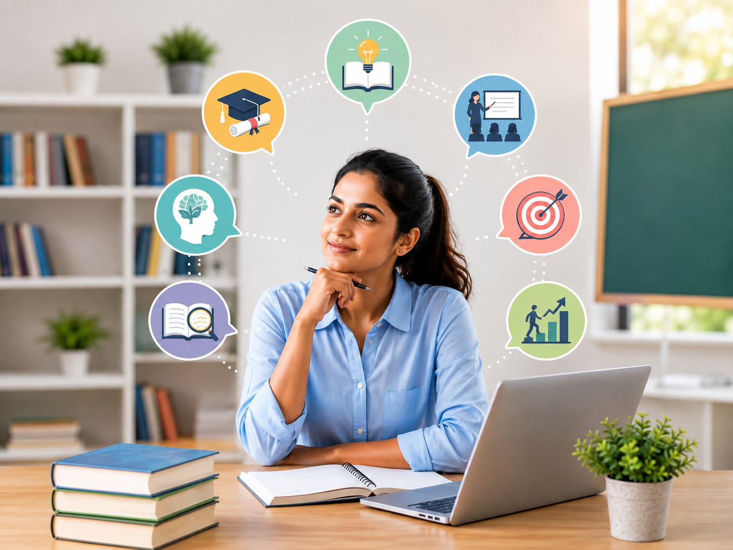 Student following a live online tutoring session on a laptop